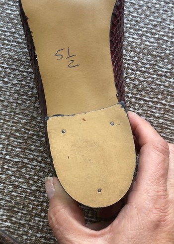 Bordo Yılan Desenli Kadın Dolgu Topuk Espadril - Görsel 3