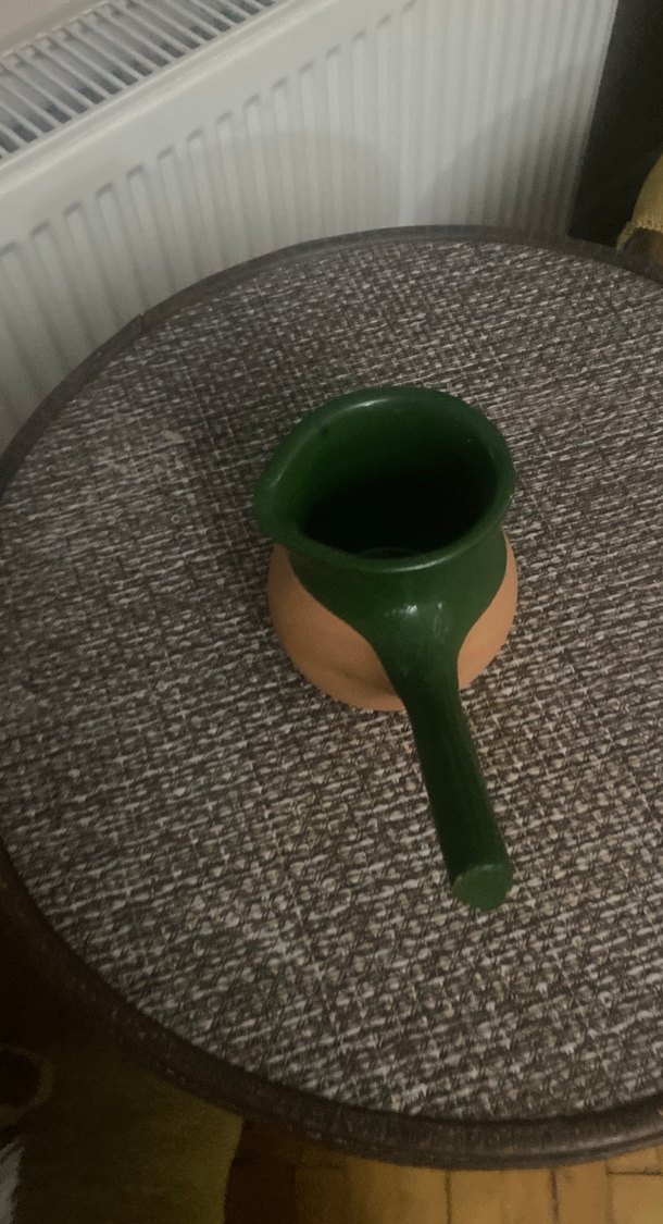 Koyu Yeşil Kulplu Toprak Çaydanlık - Görsel 3