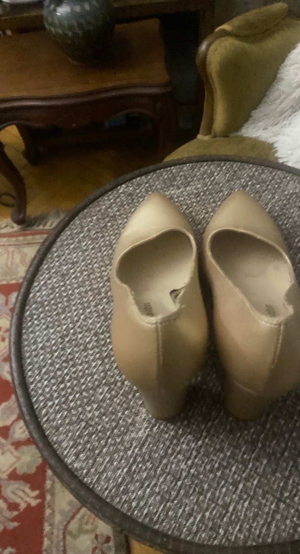 Bej Parlak Topuklu Kadın Stiletto - Görsel 3