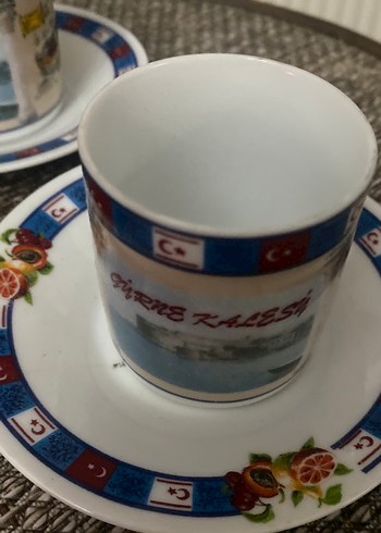 Çok Renkli Desenli 3'lü Kahve Fincanı Takımı - Görsel 3