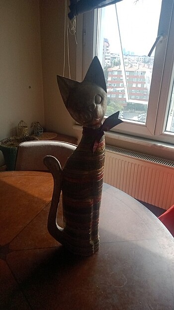 60 cm kedi biblo ahşap.