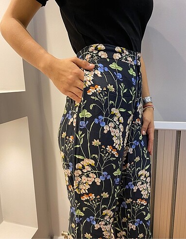 Zara Zara ispanyol paça desenli pantolon