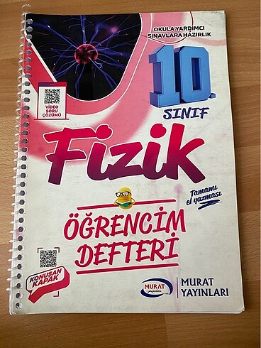 fizik 10.sınıf öğrencim defteri murat yayınları