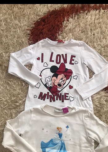 Kız Çocuk Beyaz Uzun Kollu Baskılı Tişört 7/8 yaş - Görsel 3