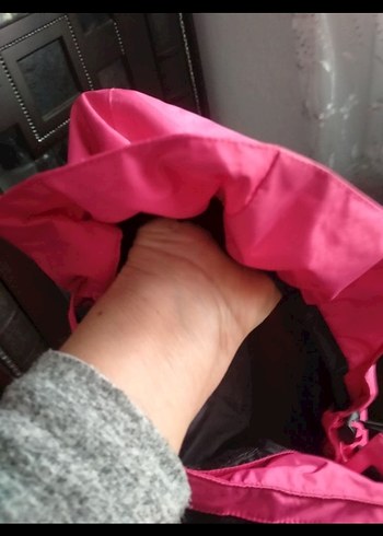 42 Beden pembe Renk Parlak Pembe Fermuarlı orjinal kadın kayak mont