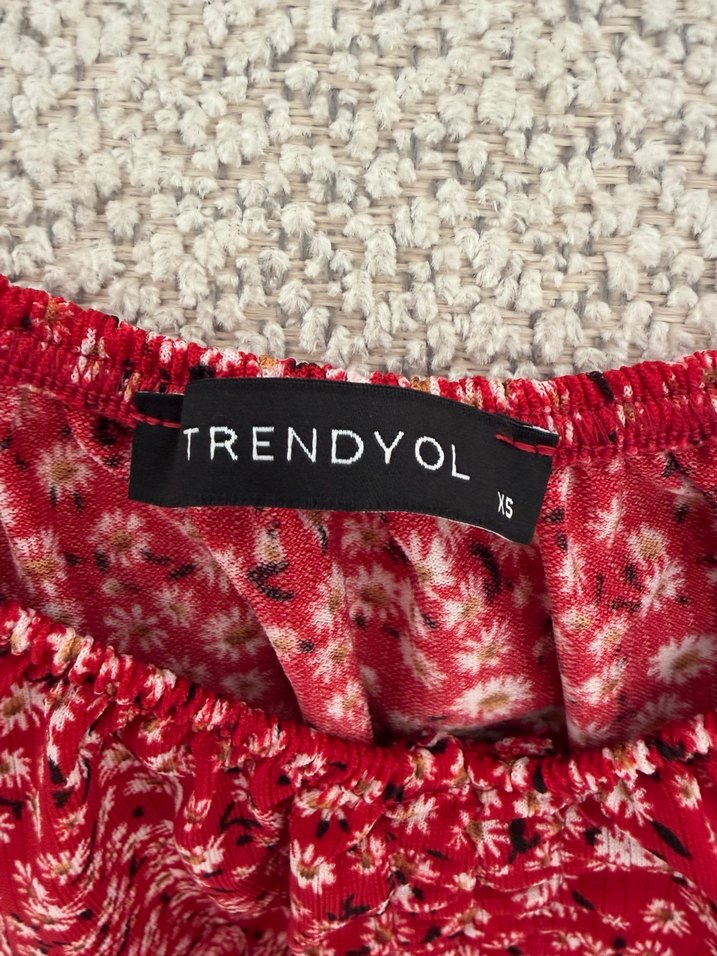 Kırmızı Bohem Mini Elbise - Görsel 3