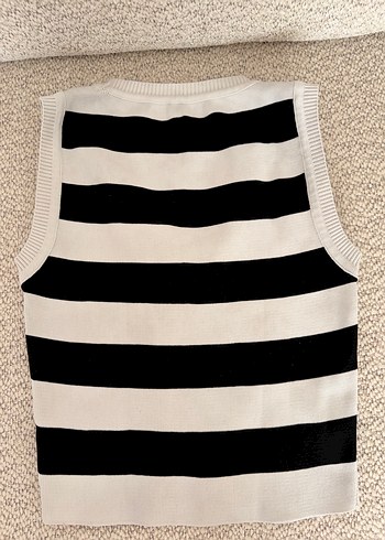 Zebra Desenli Kolsuz Triko Süveter - Görsel 2