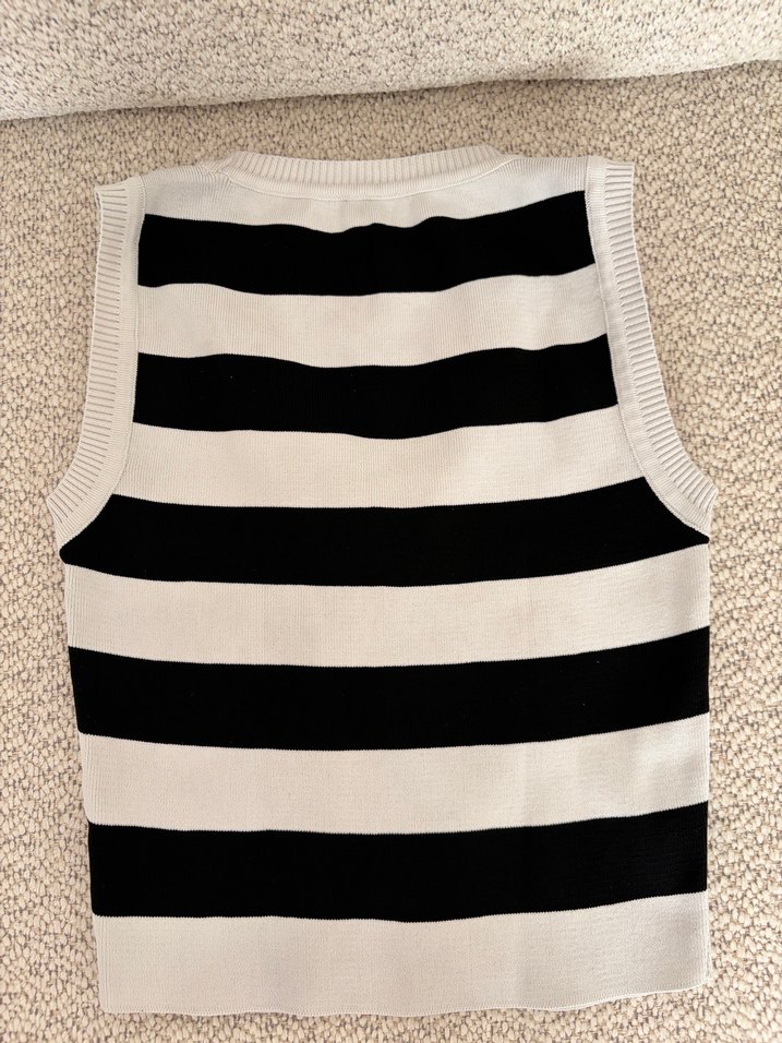 Zebra Desenli Kolsuz Triko Süveter - Görsel 2