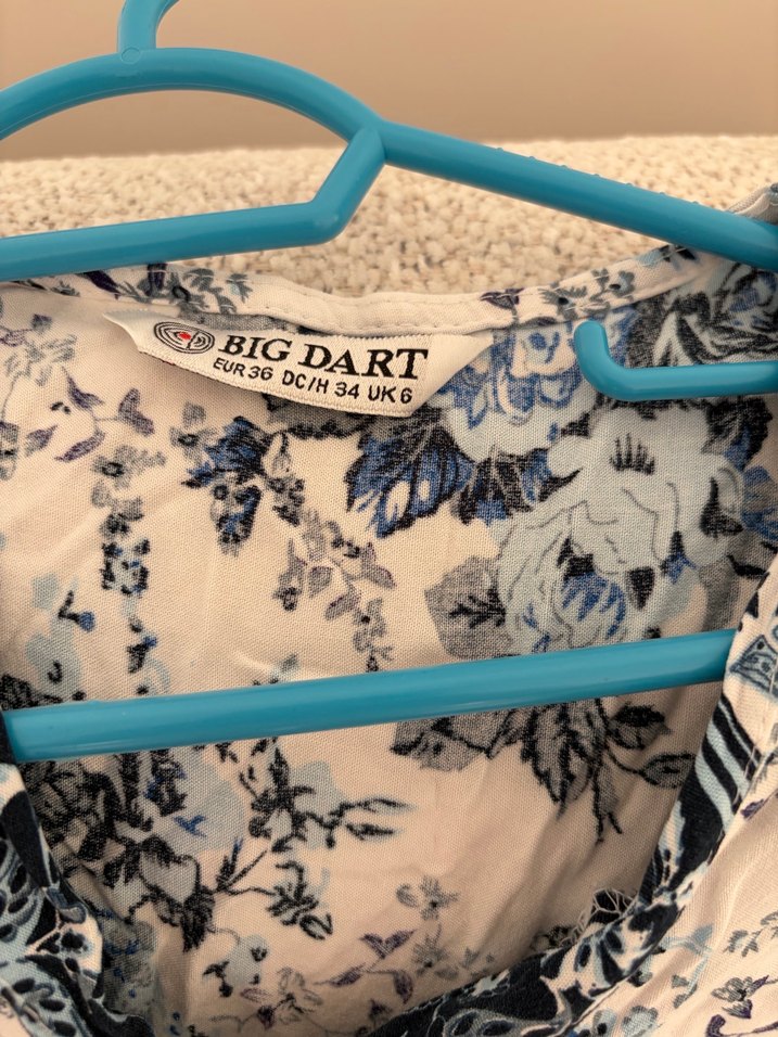 Bohem V Yaka Midi Elbise - Görsel 3