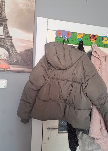 Pull and Bear Düğmeli Kahverengi Midi Kadın Kışlık Mont