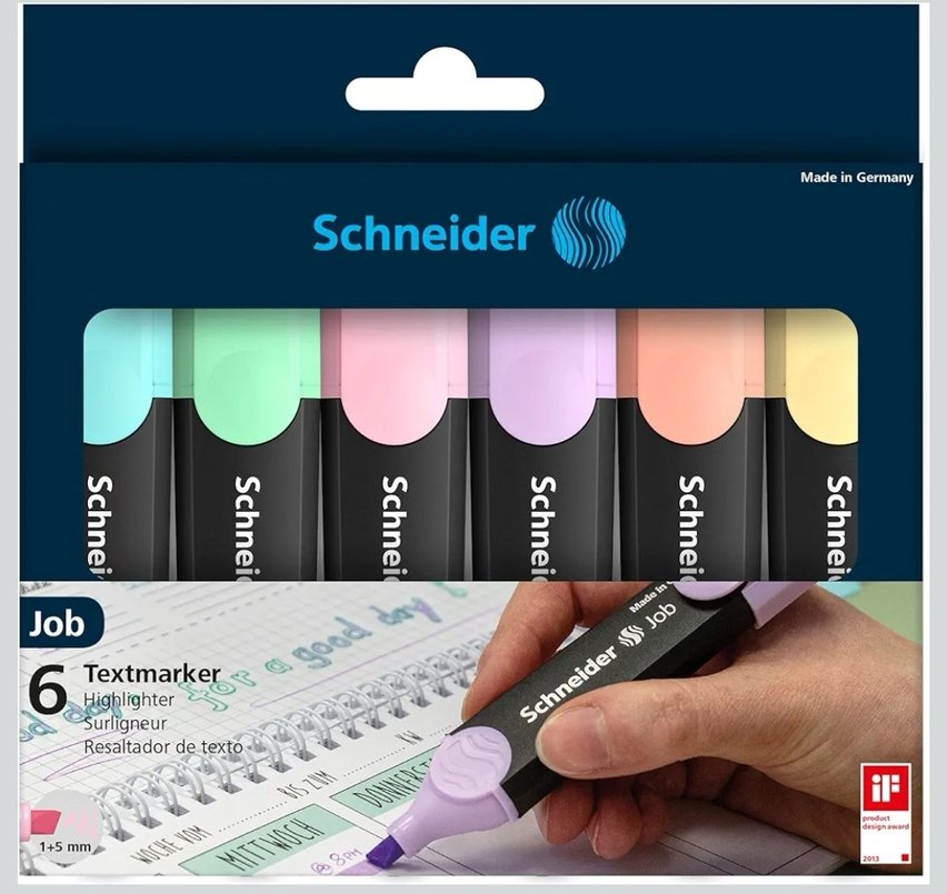 Schneider Pastel Fosforlu Kalem Seti - Görsel 4