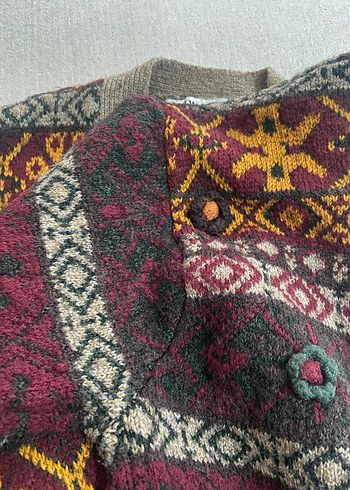 Örgü Desenli Bohem Kadın Hırka - Görsel 4