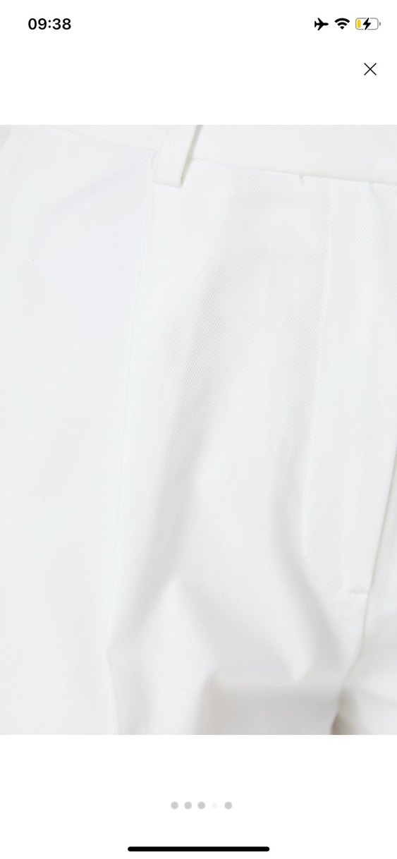 Ekru Mini Koton Kadın Kumaş Pantolon netwoek - Görsel 4