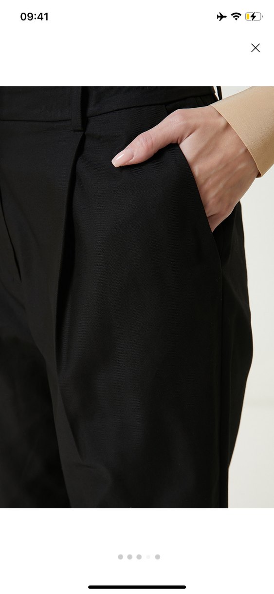 Kadın Siyah Normal Boy Ofis pantolon - Görsel 4