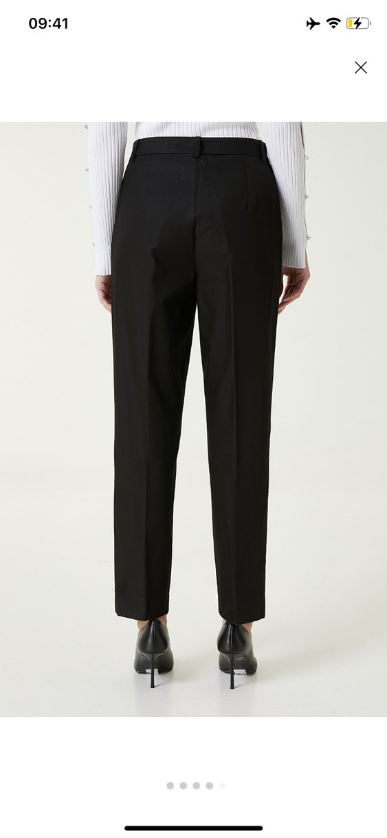 Kadın Siyah Normal Boy Ofis pantolon - Görsel 5