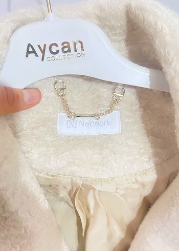 Bej Kadın Yün Ceket Notch Yaka - Görsel 8