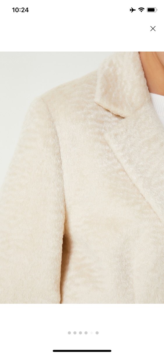 Bej Kadın Yün Ceket Notch Yaka - Görsel 4