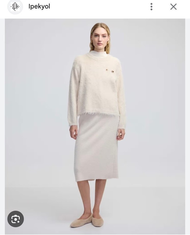 Ipekyol Bej Kürk Detaylı Kadın Kazak - Görsel 2