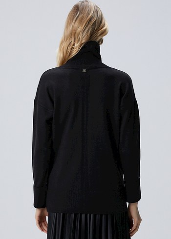 NetWork Siyah Yüksek Yaka Kadın Kazak - Görsel 5