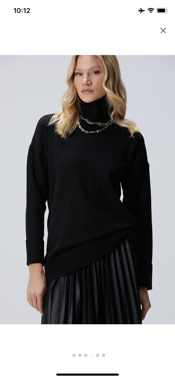 NetWork Siyah Yüksek Yaka Kadın Kazak - Görsel 4