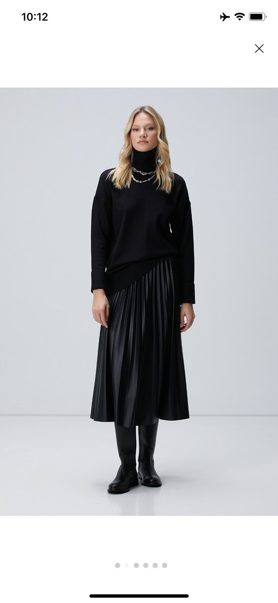 NetWork Siyah Yüksek Yaka Kadın Kazak - Görsel 2