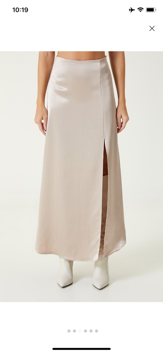 Network Bej Kadın Saten Uzun etek - Görsel 3