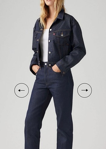 Levis Lacivert Dugmeli Regular Fit Kadin Kot Pantolon