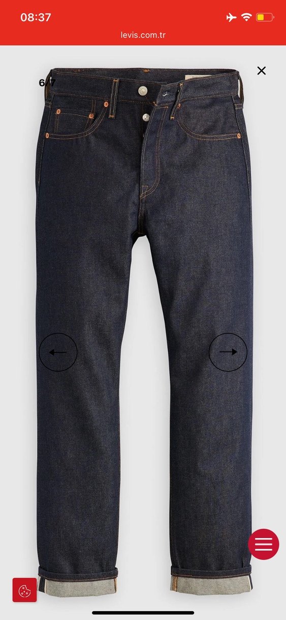 Levis Lacivert Düğmeli Regular Fit Kadın Kot Pantolon — görsel 6/15