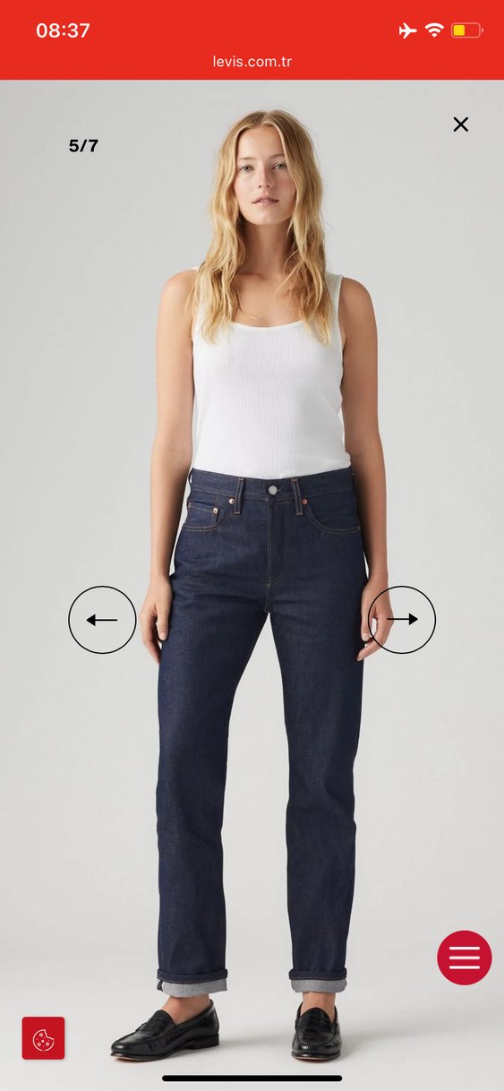 Levis Lacivert Düğmeli Regular Fit Kadın Kot Pantolon — görsel 5/15