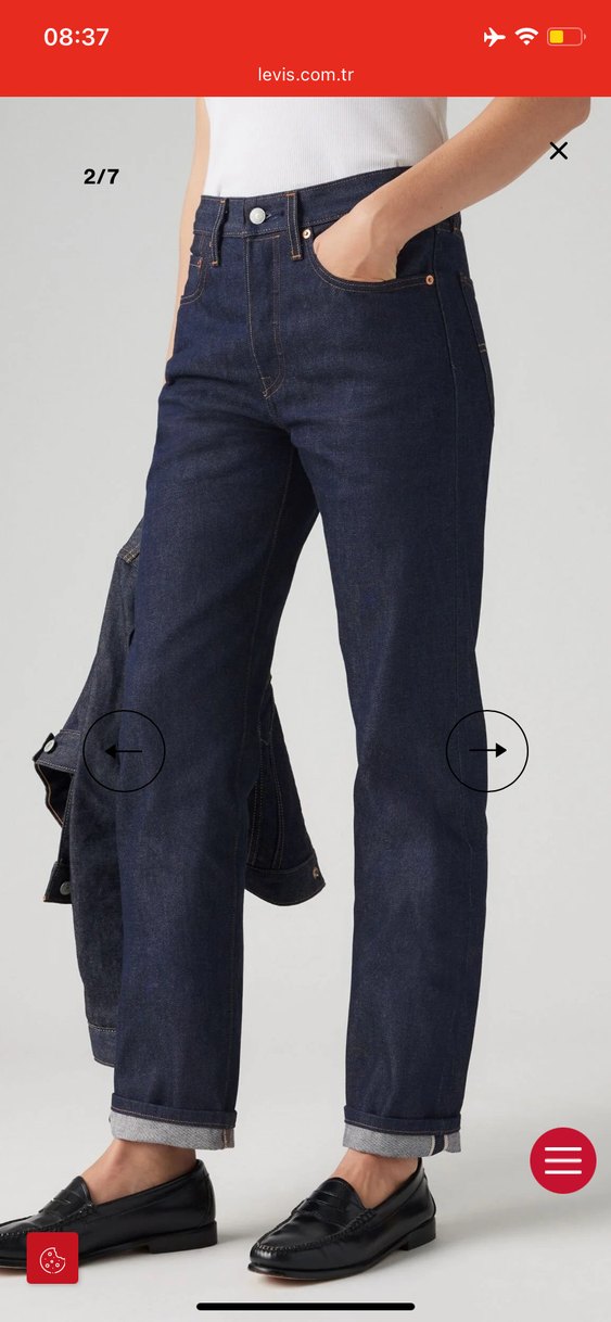 Levis Lacivert Düğmeli Regular Fit Kadın Kot Pantolon — görsel 2/15