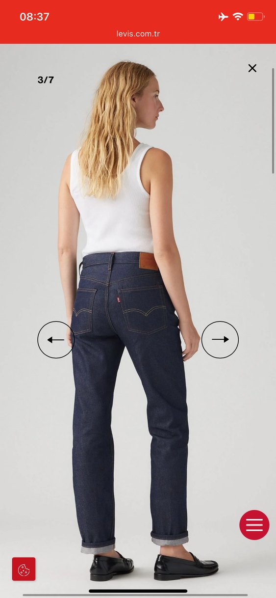 Levis Lacivert Düğmeli Regular Fit Kadın Kot Pantolon — görsel 3/15