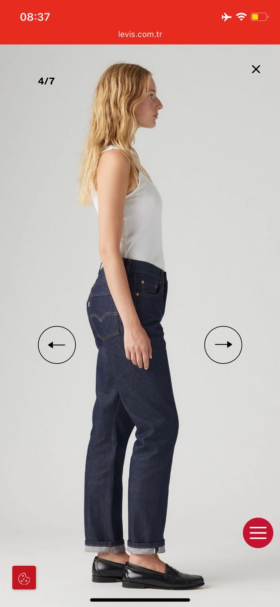 Levis Lacivert Düğmeli Regular Fit Kadın Kot Pantolon — görsel 4/15