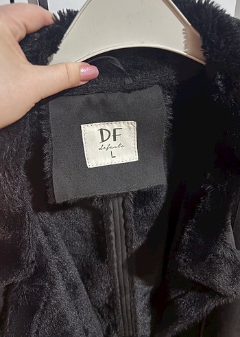 Defacto Siyah Pelus Fermuarli Ceket