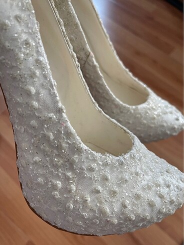 Topuklu gelinlik ayakkabısı - Görsel 7