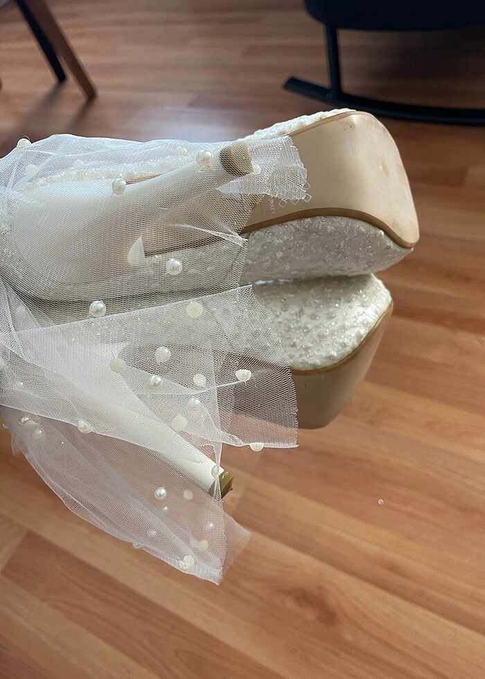 Topuklu gelinlik ayakkabısı - Görsel 2