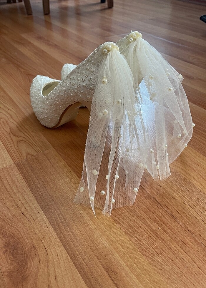 Topuklu gelinlik ayakkabısı - Görsel 4