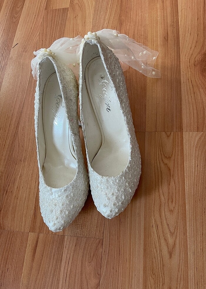 Topuklu gelinlik ayakkabısı - Görsel 3