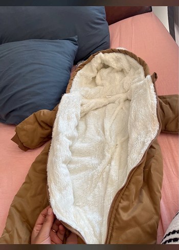 Kahverengi Peluş Bebek Tulumu - Görsel 2