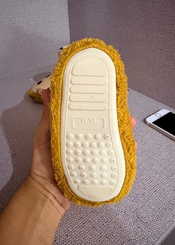 Çocuk Sarı Leopar Desenli Sıcak Ev Terliği - Görsel 3