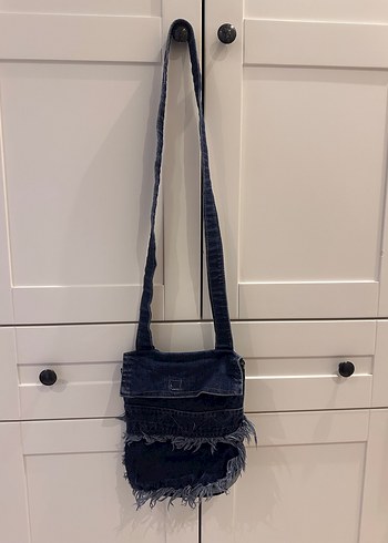 Diğer Vintage Kot Kumaşlı Kadın Çanta - Kayışlı, Lacivert