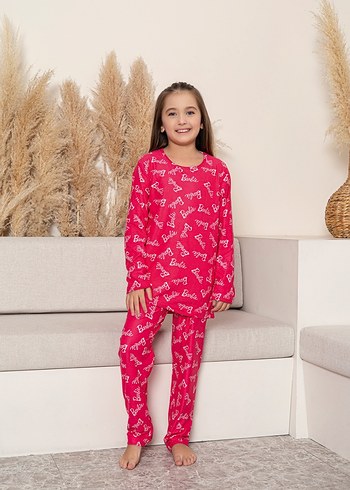 Kız Çocuk Renkli Uzun Kollu Pijama Takımı - Görsel 2