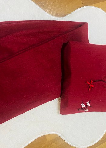 Bordo Uzun Kollu Rahat Kadın Pijama - Görsel 2