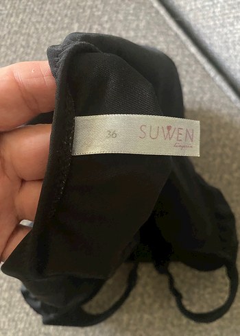 Parlak Siyah Baskılı Kadın Mayo - Görsel 6