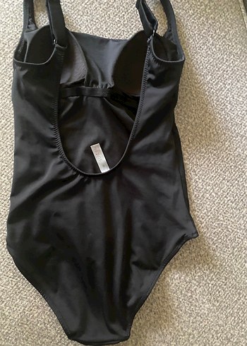 Parlak Siyah Baskılı Kadın Mayo - Görsel 3