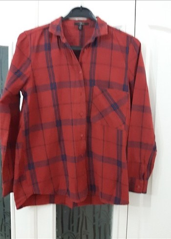 Mavi Jeans Kırmızı Uzun Kollu Pamuklu Kadın Gömlek