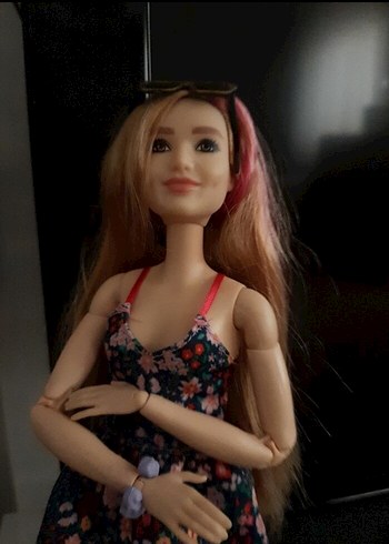 Barbie Çiçek Desenli Çok Renkli elbise