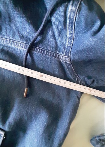 Zara Kadın Mavi Midi Denim Ceket zara değildir