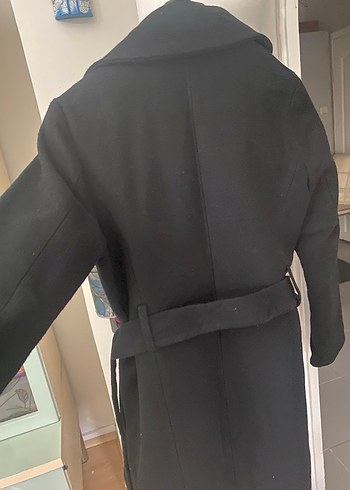 Kemerli Siyah Uzun Kaban Zara değildir .., - Görsel 8