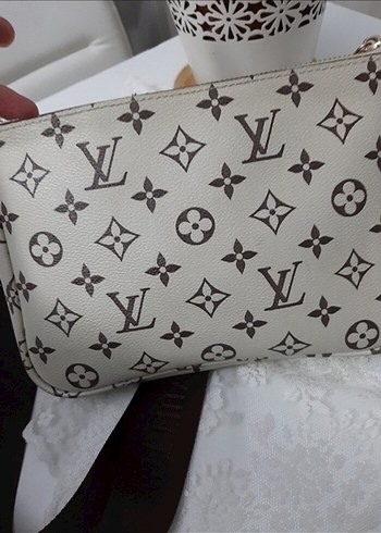 Beyaz Deri Kadın Çapraz Çanta - Görsel 5