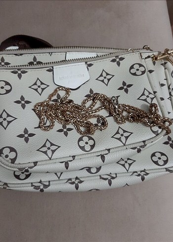 Beyaz Deri Kadın Çapraz Çanta - Görsel 8